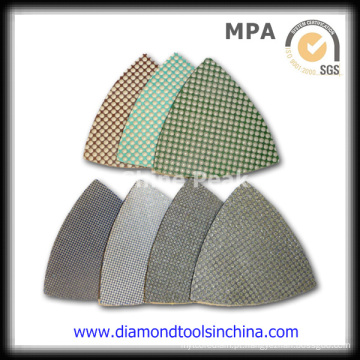 Almofadas de polimento de diamante triângulo para pedra de concreto de granito Marbl